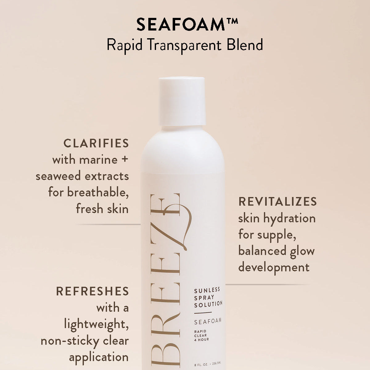 Sea Foam Clear Rapid, Sunless Skincare Professional Solution